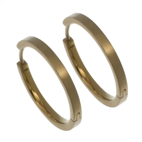 Medium Full Tan Hoop Earrings 